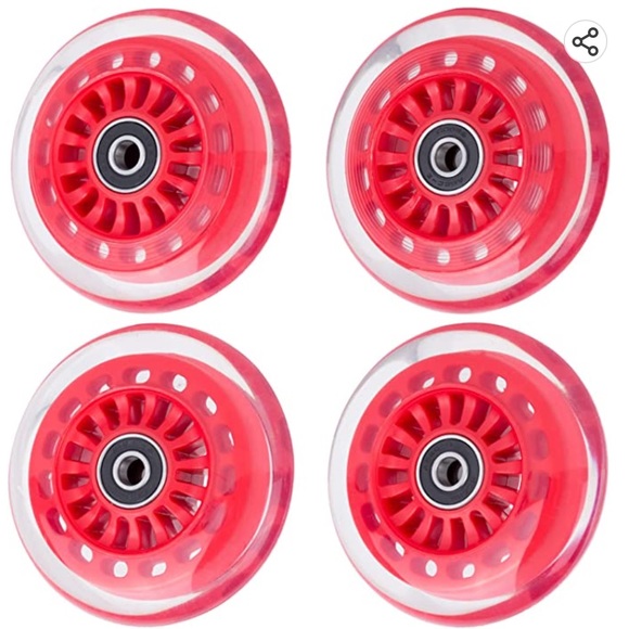 Unbranded Toys 4 Pack Red Wiggle Car Replacement Wheels Set Swing